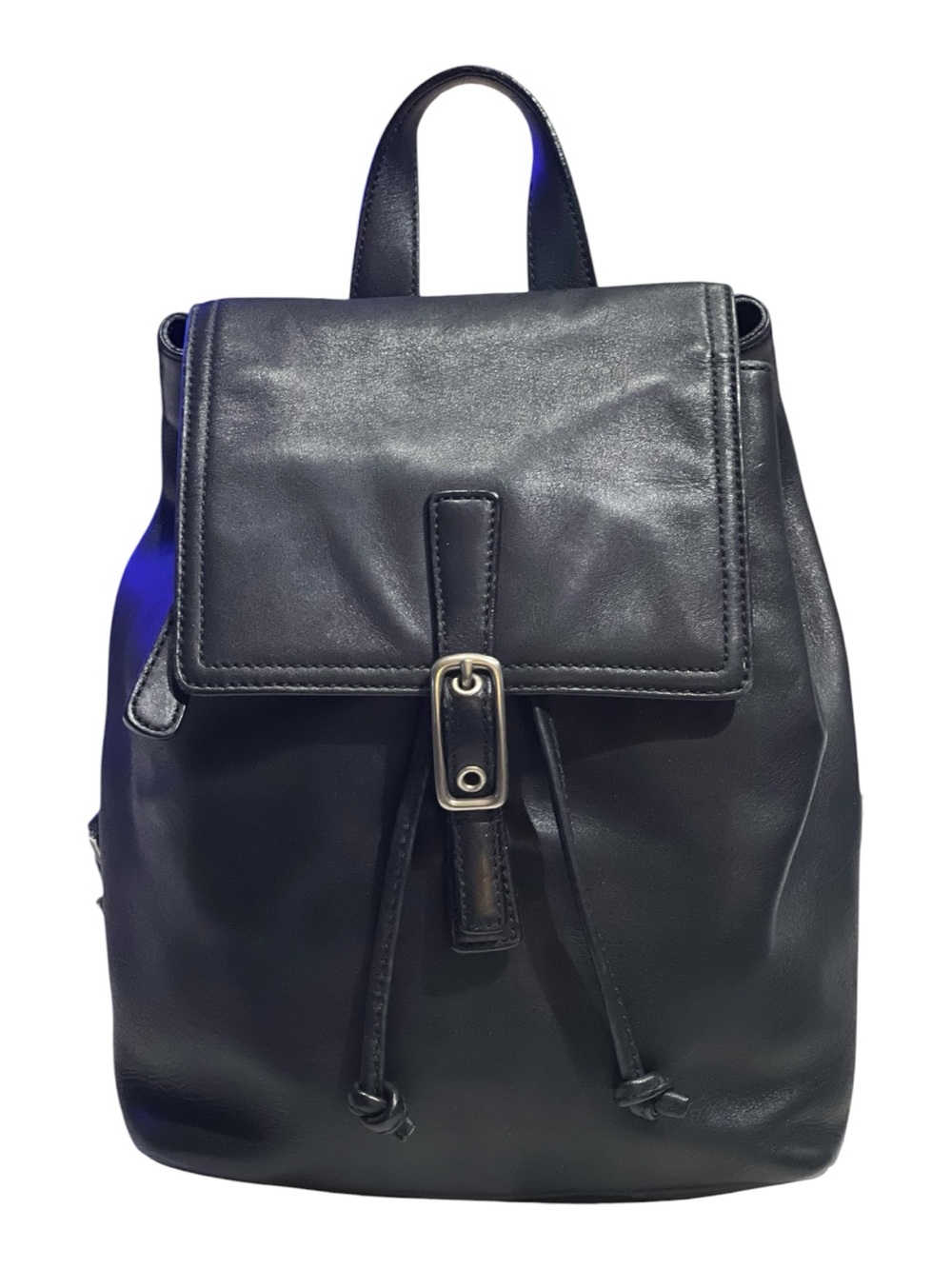 COACH Vintage All Leather legacy  Black Backpack 9858 Women's Adjustable Straps